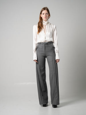 Open image in slideshow, Wool Pleated Trouser
