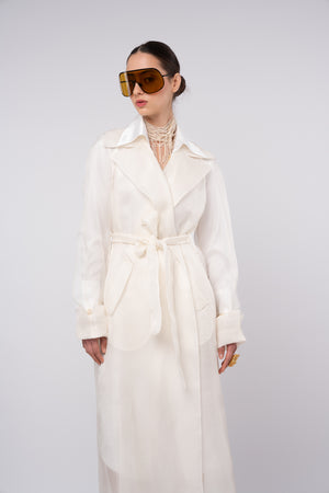 Silk Organza Trench Coat