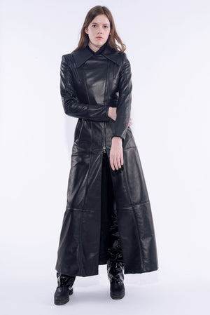 Open image in slideshow, Matrix Leather Coat
