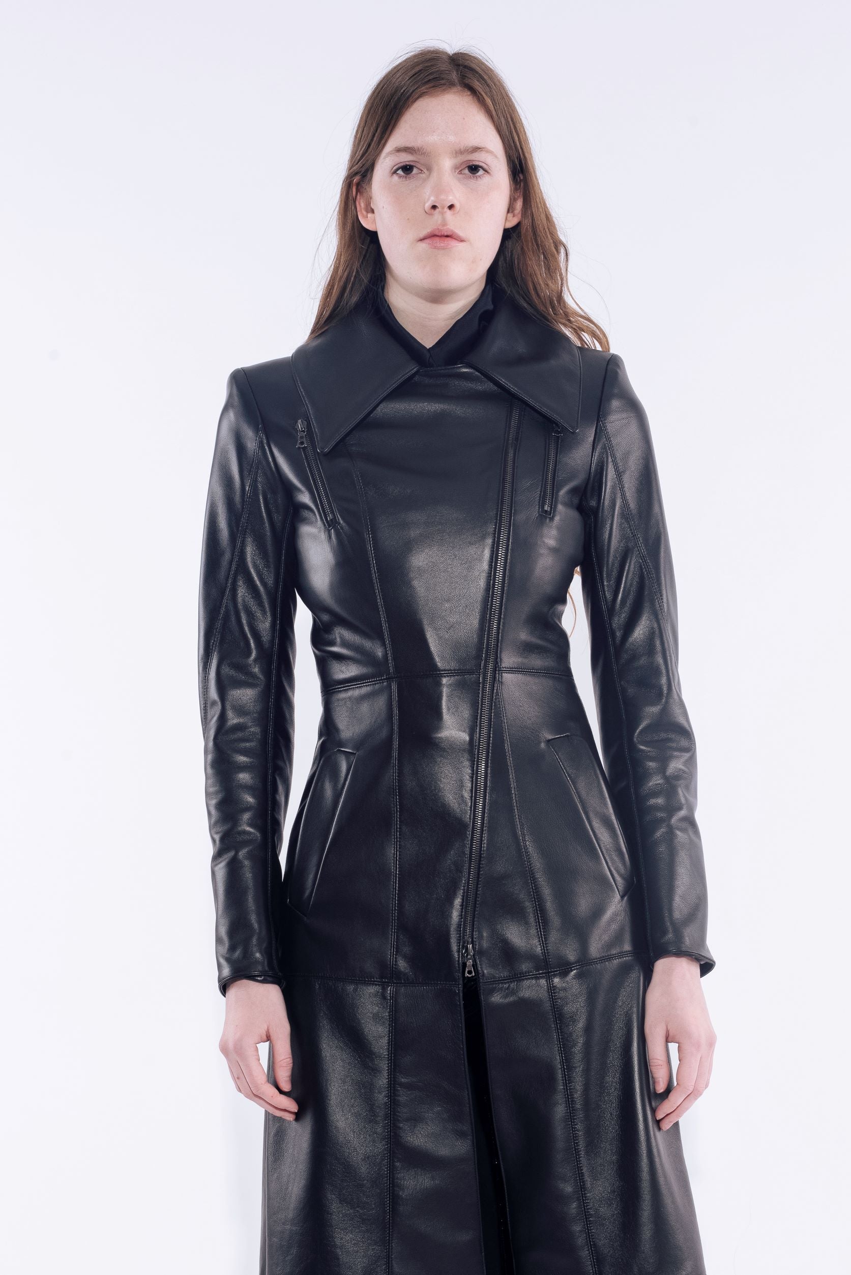 Matrix Leather Coat