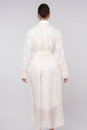 White pvc hot sale trench coat